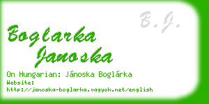 boglarka janoska business card