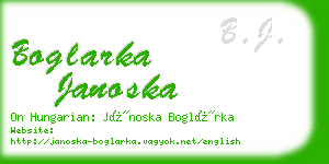 boglarka janoska business card